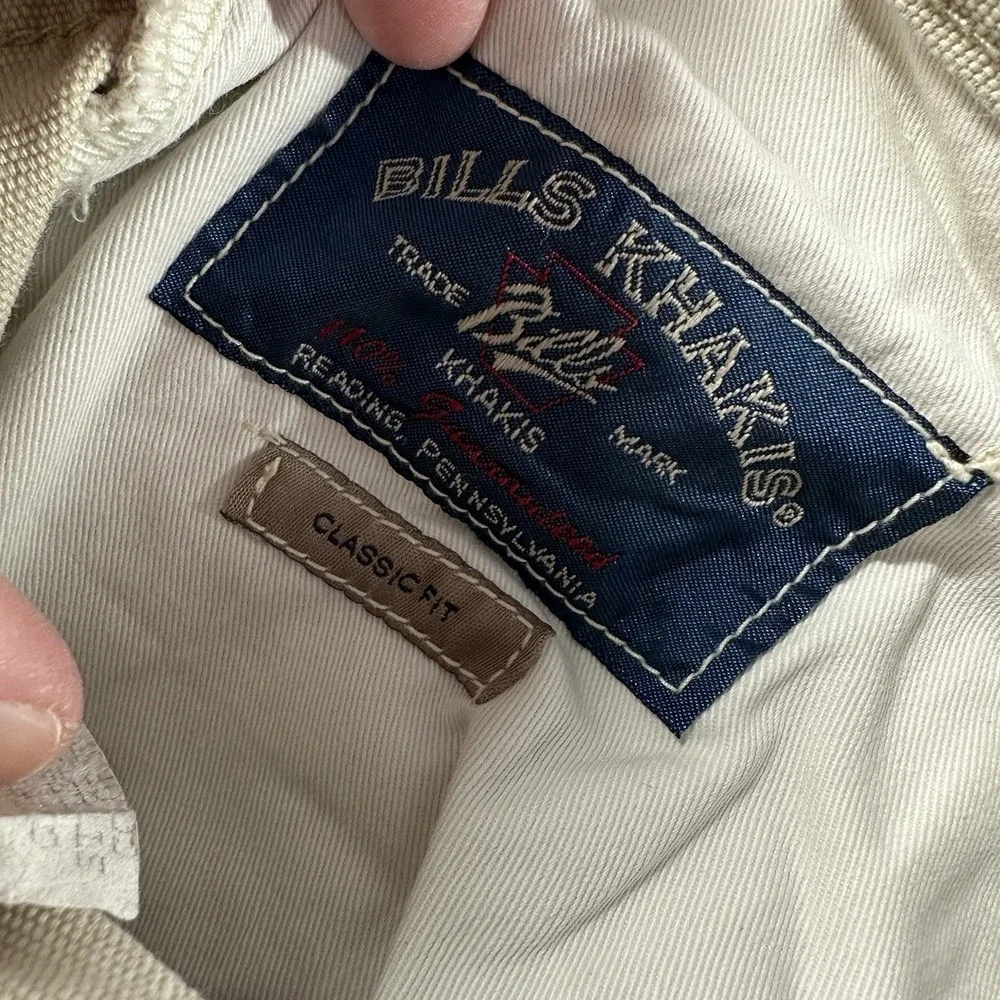 Bills Khakis Shorts Mens 30 Beige Tan Canvas Classic Fit Cotton‎ Made in USA